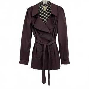 Vertigo Purple Belted Pea Coat | Women's XS Winter Coat